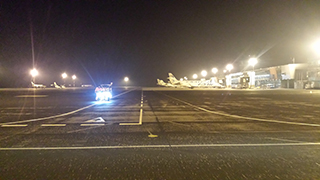 Barvanje talnih označb servisnih poti